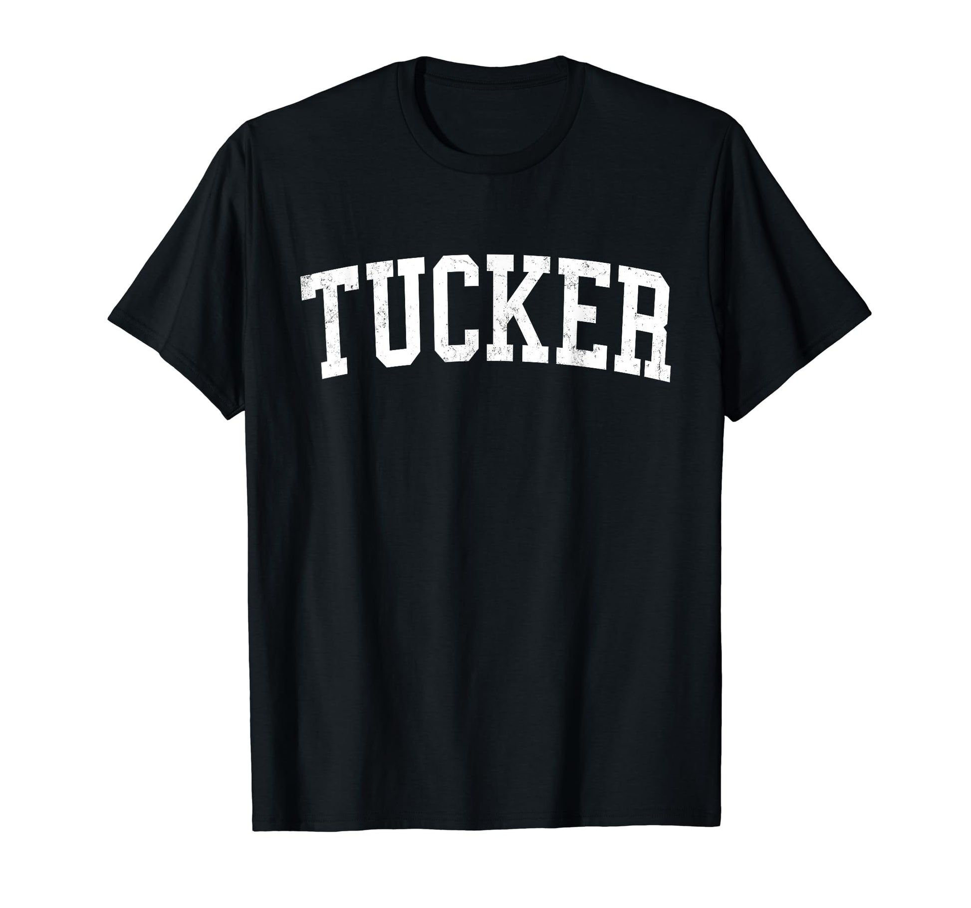 Tucker Ga Distressed White Varsity T-Shirt - Graphic Print Men Women - T-Shirt, Sweatshirt, Hoodie