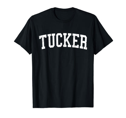 Tucker Ga Distressed White Varsity T-Shirt - Graphic Print Men Women - T-Shirt, Sweatshirt, Hoodie
