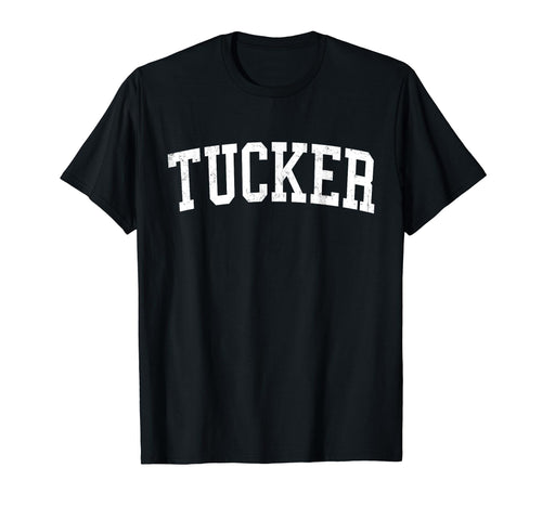Tucker Ga Distressed White Varsity T-Shirt - Graphic Print Men Women - T-Shirt, Sweatshirt, Hoodie