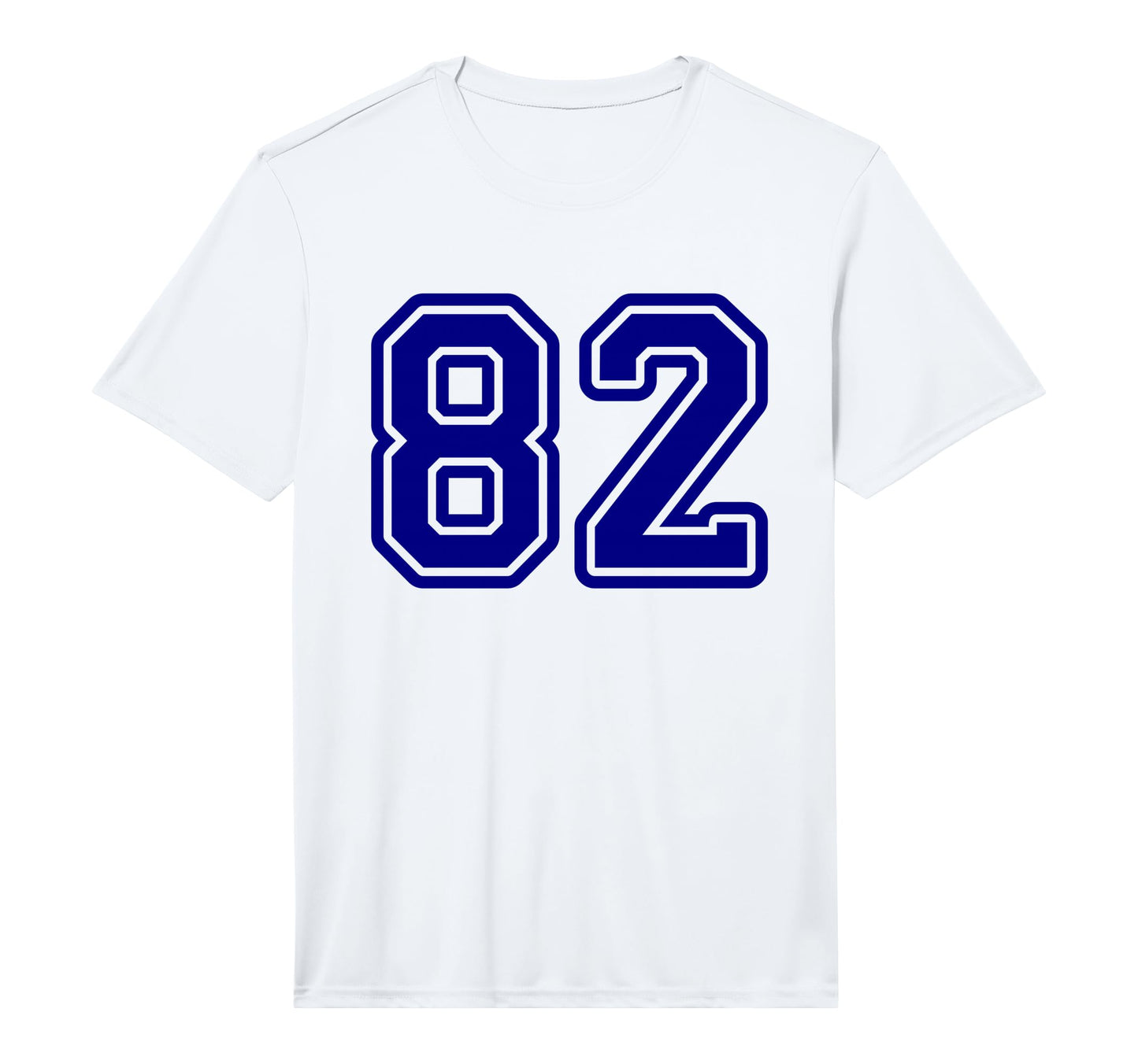 Blue Sports Team Number 82 T-Shirt - Aesthetic Graphic Men Women - T-Shirt, Sweatshirt, Hoodie