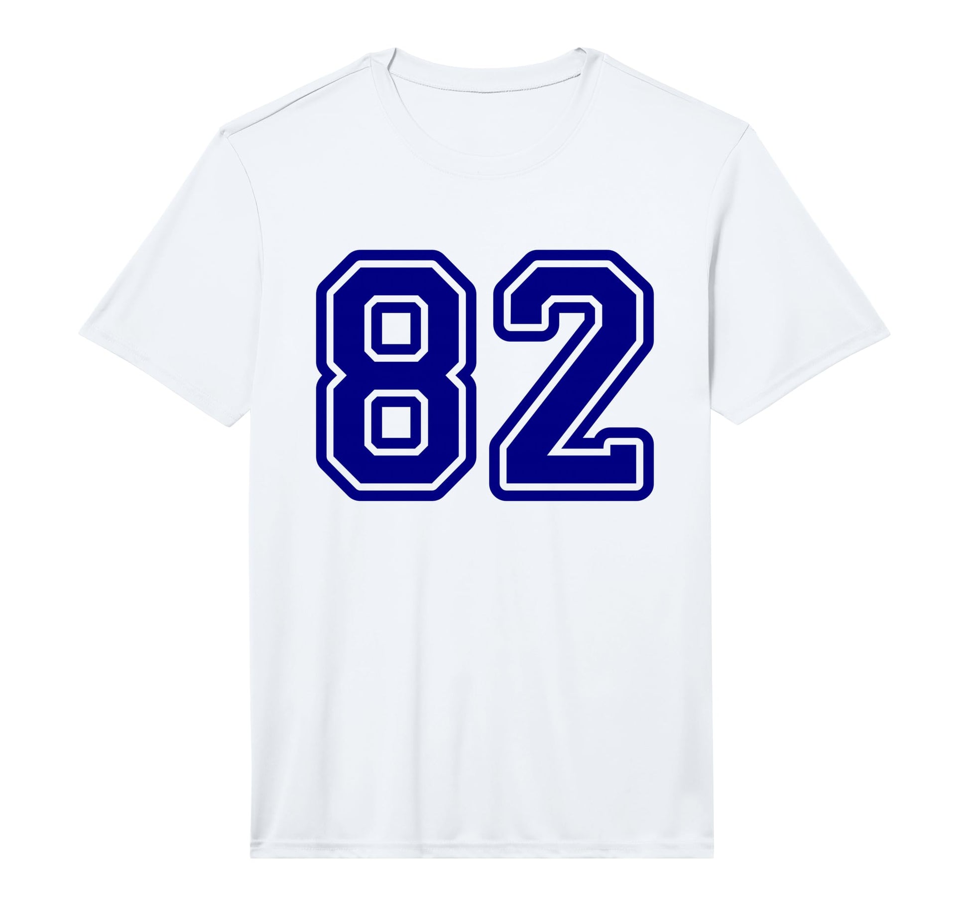 Blue Sports Team Number 82 T-Shirt - Aesthetic Graphic Men Women - T-Shirt, Sweatshirt, Hoodie