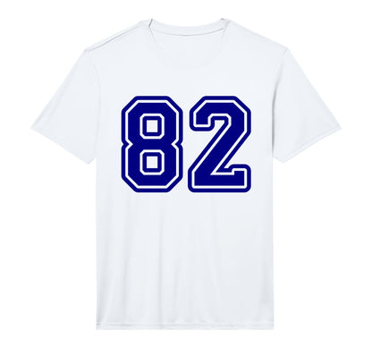 Blue Sports Team Number 82 T-Shirt - Aesthetic Graphic Men Women - T-Shirt, Sweatshirt, Hoodie