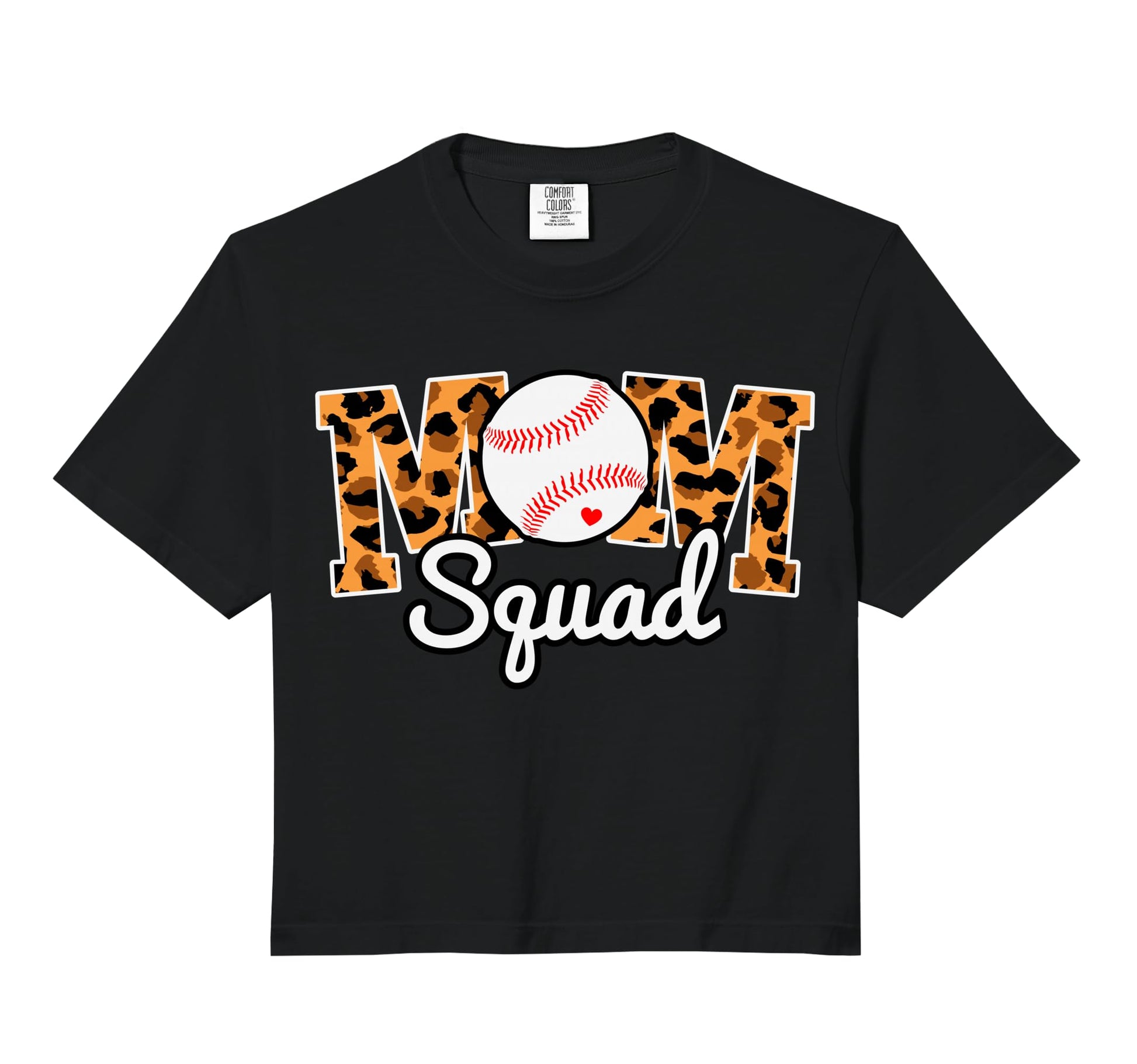 Mom Squad Leopard Baseball Mother Sport T-Shirt - Custom Art Print Unisex - T-Shirt, Sweatshirt, Hoodie