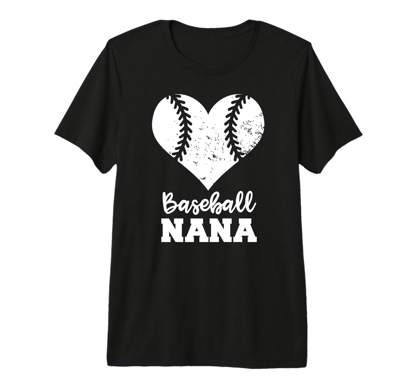 Baseball Nana Heart Funny Baseball Tri T-Shirt - Novelty Apparel Men Women - T-Shirt, Sweatshirt, Hoodie