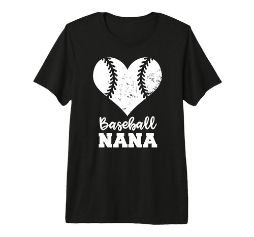 Baseball Nana Heart Funny Baseball Tri T-Shirt - Novelty Apparel Men Women - T-Shirt, Sweatshirt, Hoodie