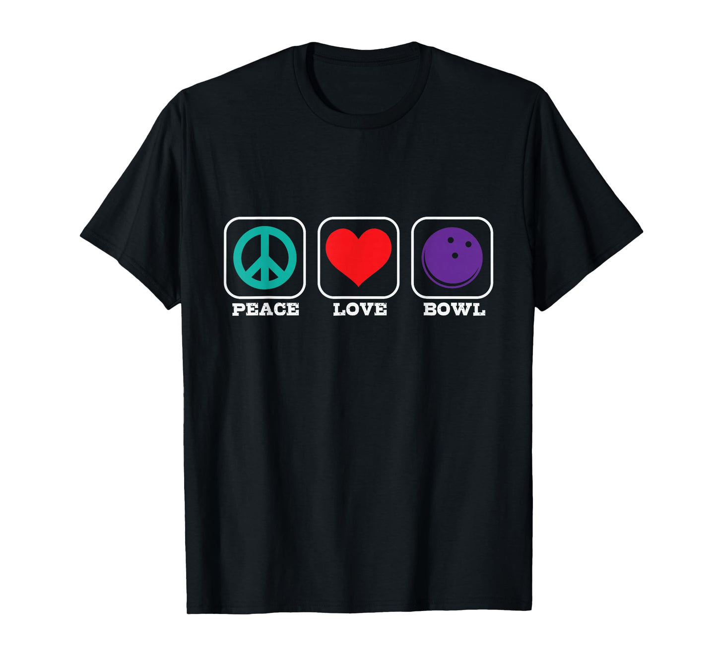Bowling Peace Love League Strike Throw Pin Hoodie - Unique Graphic Unisex - T-Shirt, Sweatshirt, Hoodie
