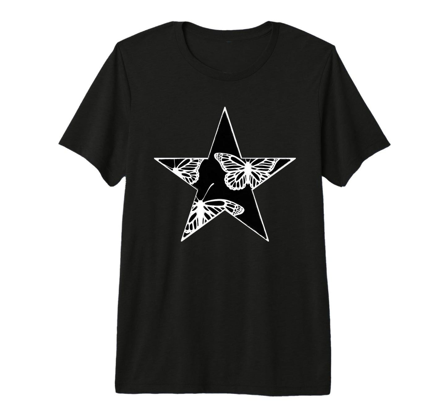 Star Stencil Graffiti Art Emo Egirl T-Shirt - Custom Art Print for Adults - T-Shirt, Sweatshirt, Hoodie