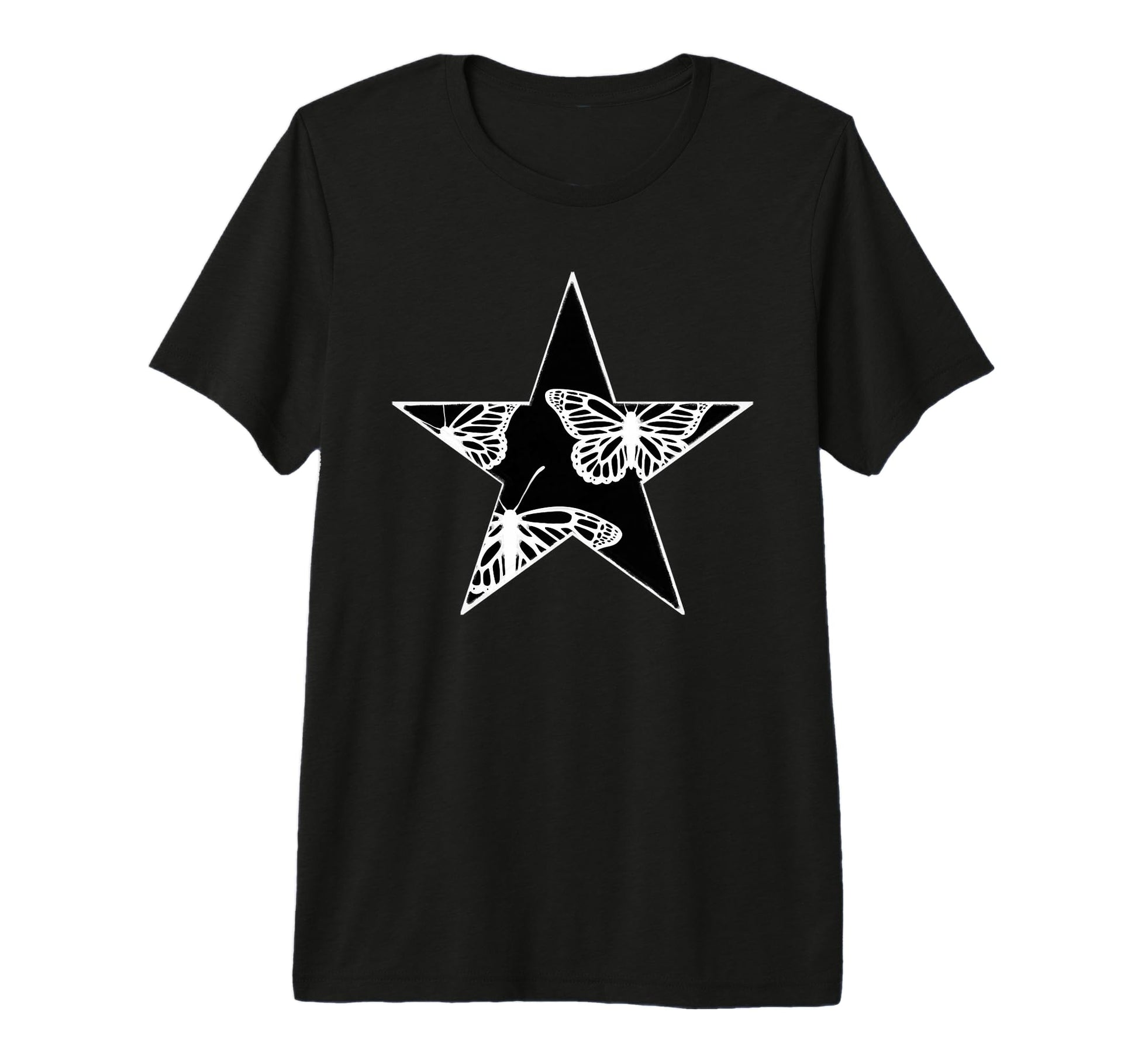 Star Stencil Graffiti Art Emo Egirl T-Shirt - Custom Art Print for Adults - T-Shirt, Sweatshirt, Hoodie