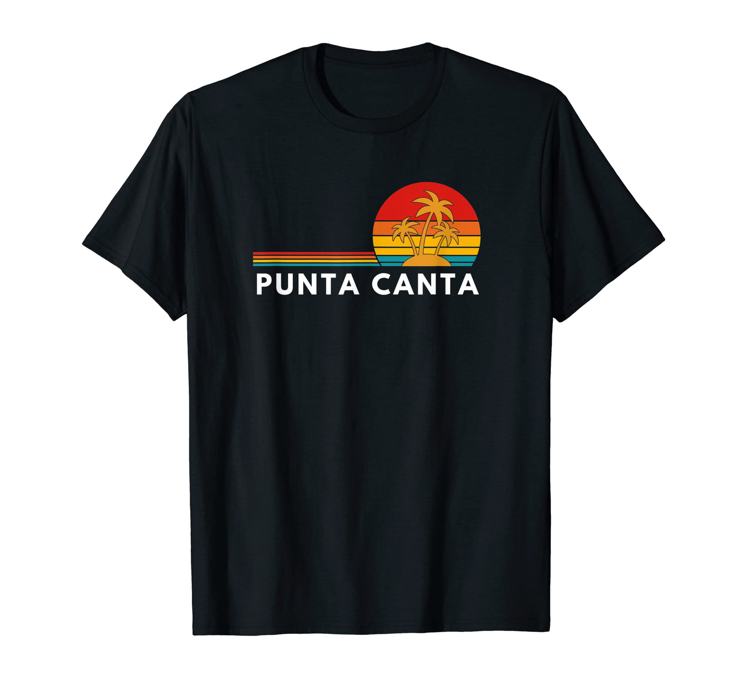 Punta Cana Stripe Palm Tree T-Shirt - Streetwear Style Unisex - T-Shirt, Sweatshirt, Hoodie