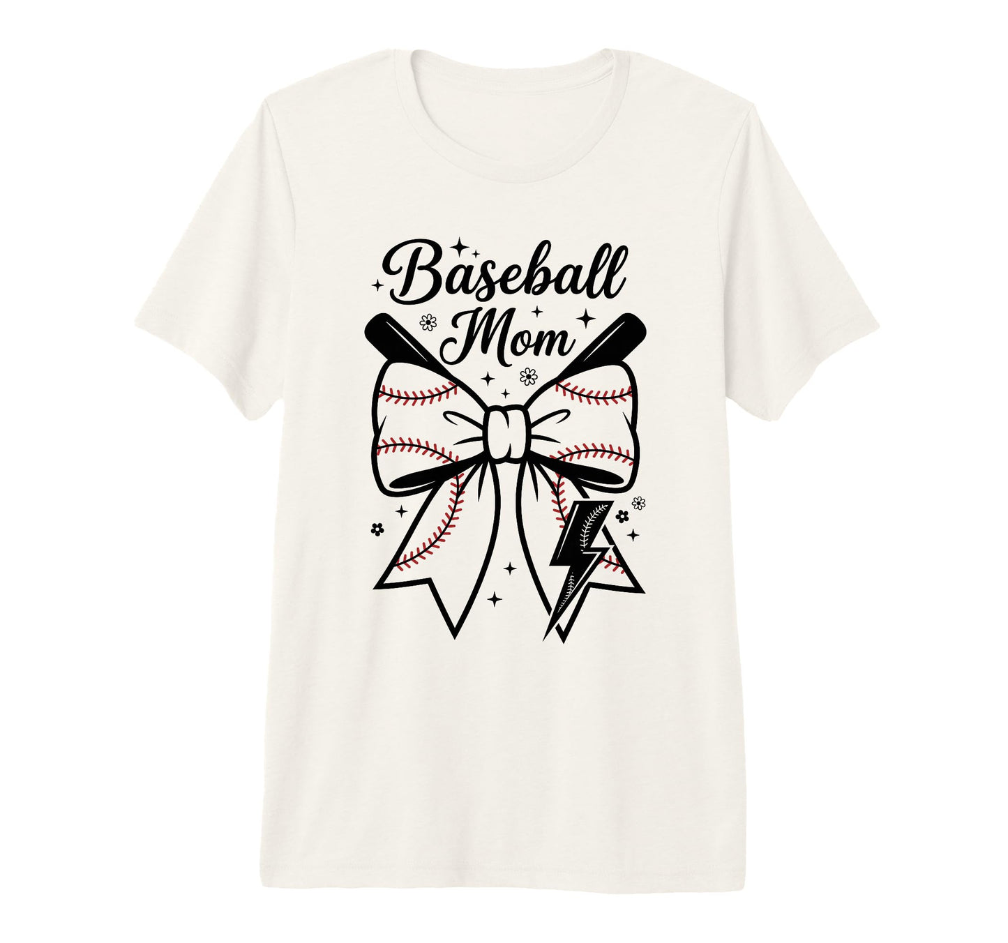 Proud Baseball Mother Bow Bats T-Shirt - Casual Everyday Wear Men Women - T-Shirt, Sweatshirt, Hoodie