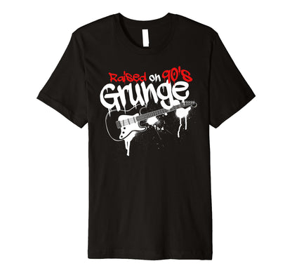 Raised 90S Grunge Rock Music Lover T-Shirt - Minimalist Print Unisex - T-Shirt, Sweatshirt, Hoodie