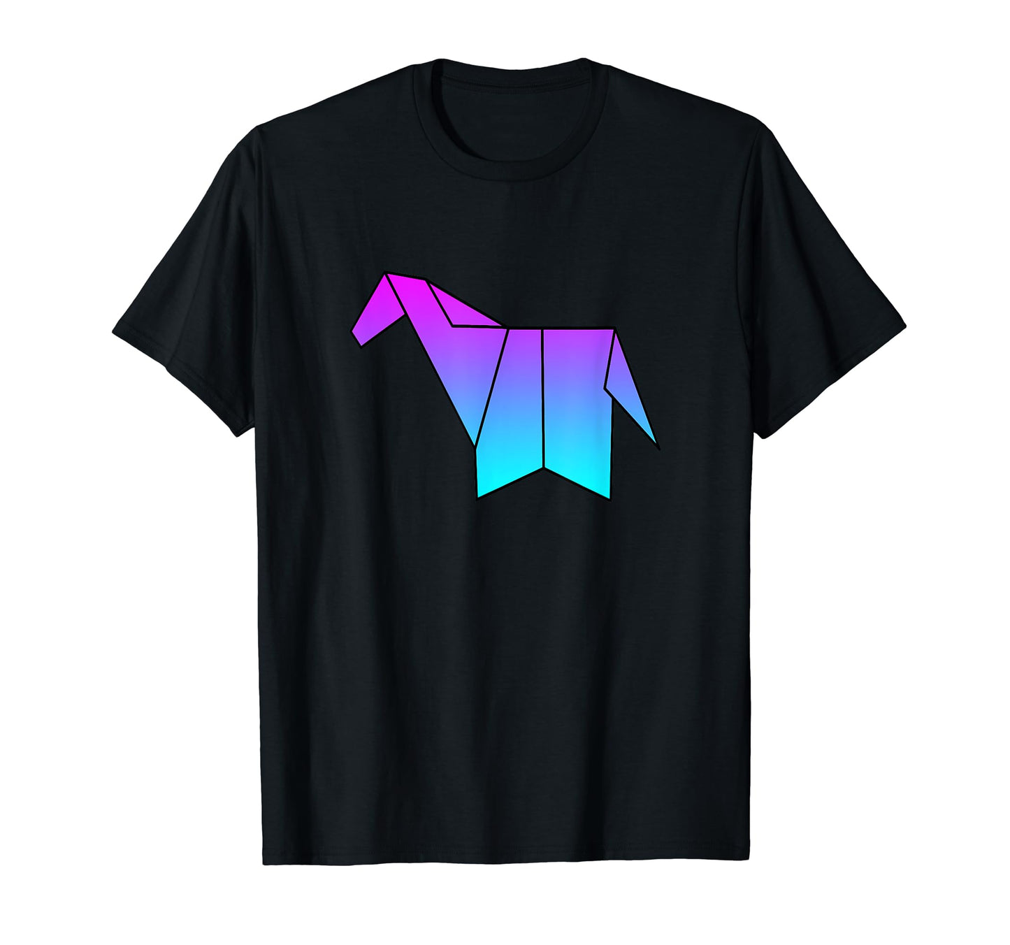 Horse Origami Vaporwave Aesthetic T-Shirt - Minimalist Print Men Women - T-Shirt, Sweatshirt, Hoodie