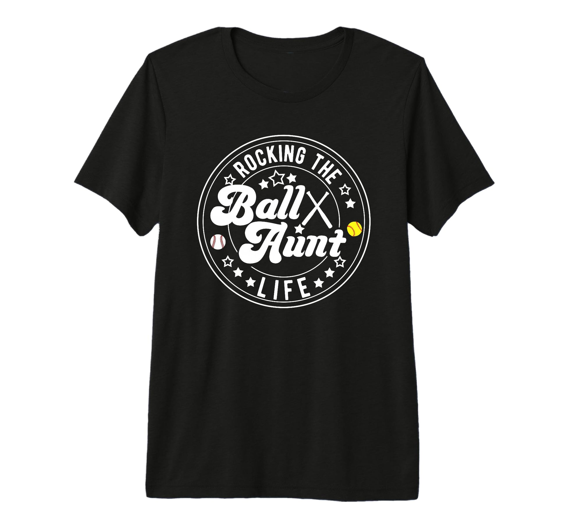 Rocking Ball Aunt Life Softball T-Shirt - Aesthetic Graphic Men Women - T-Shirt, Sweatshirt, Hoodie