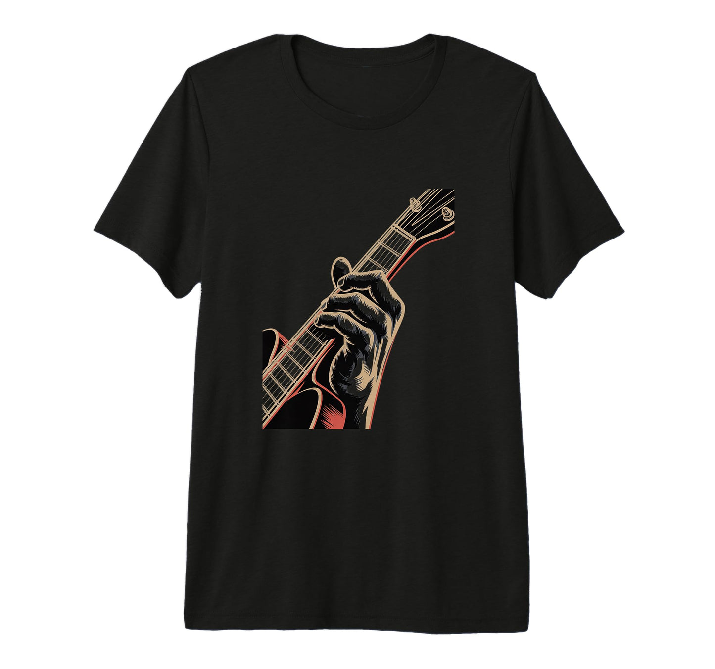 Guitarist Hand Fretboard Electric T-Shirt - Streetwear Style for Adults - T-Shirt, Sweatshirt, Hoodie