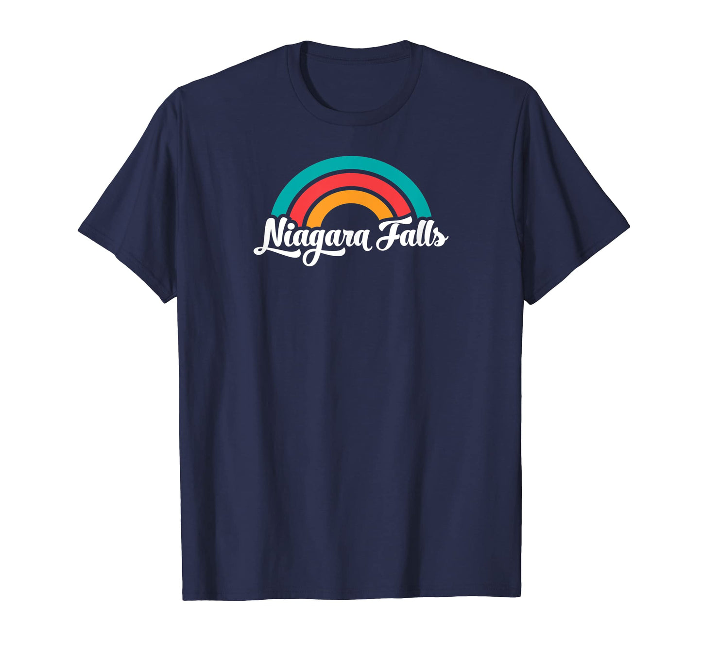 Niagara Falls Ny Script Rainbow T-Shirt - Fun Novelty Design for Adults - T-Shirt, Sweatshirt, Hoodie