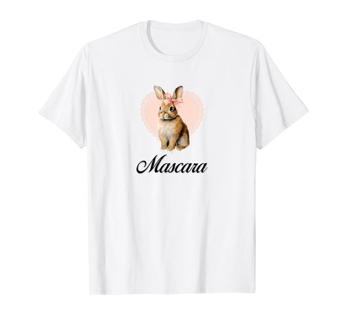 Mascara Bunny Coquette Bow Girlcore Y2K T-Shirt - Novelty Apparel Unisex - T-Shirt, Sweatshirt, Hoodie