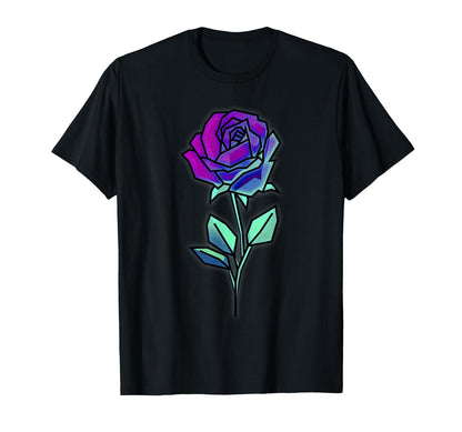 Cyber Aesthetic Rose Futurism Vaporwave T-Shirt - Graphic Print for Adults - T-Shirt, Sweatshirt, Hoodie