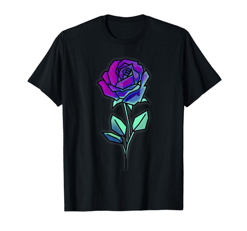 Cyber Aesthetic Rose Futurism Vaporwave T-Shirt - Graphic Print for Adults - T-Shirt, Sweatshirt, Hoodie