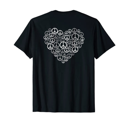 Modern Hippie Peace And Love Symbols T-Shirt - Unique Graphic Unisex - T-Shirt, Sweatshirt, Hoodie