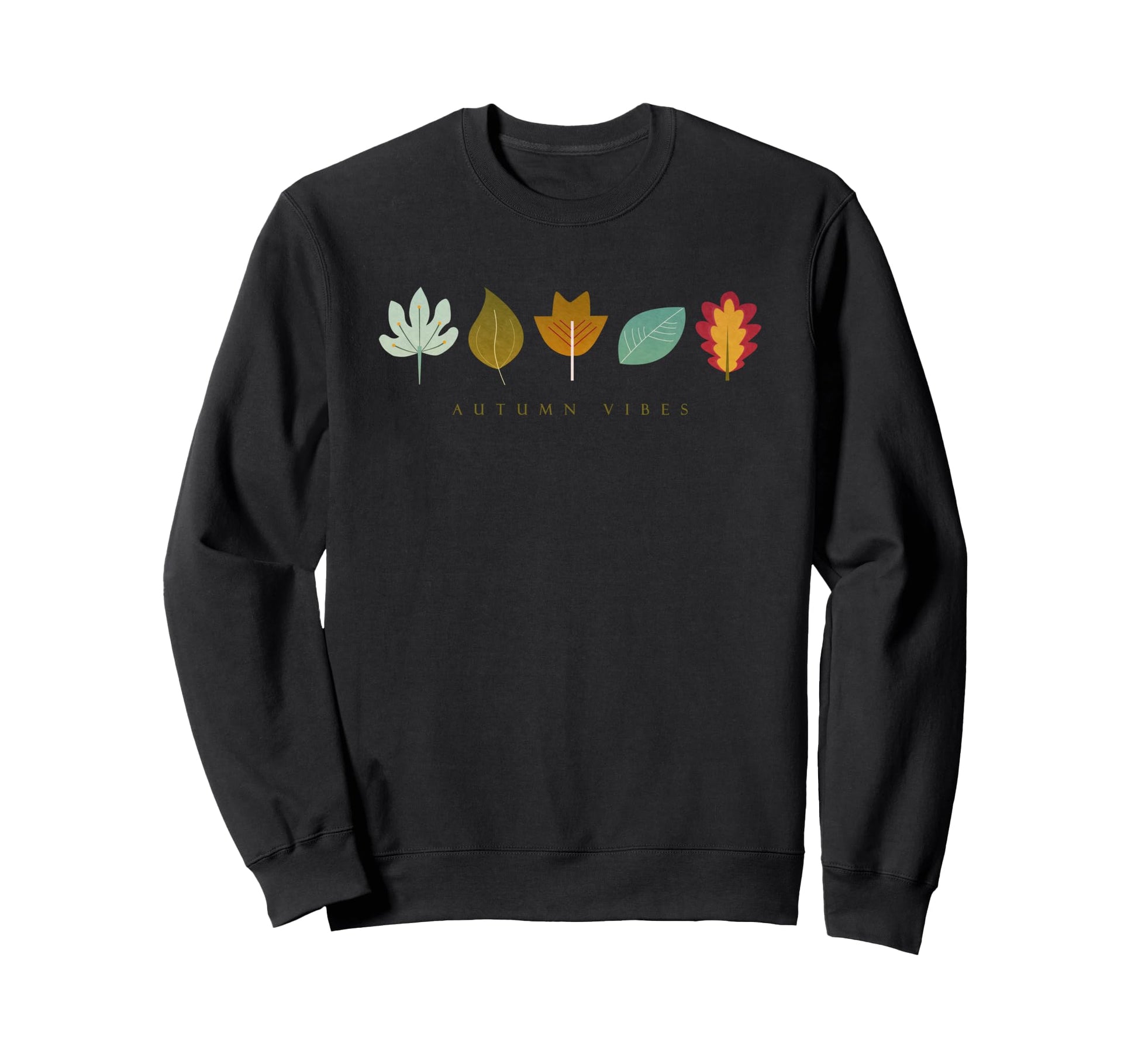 Autumn Vibes Minimalist Fall Leaves Sweatshirt - Trendy Graphic for Adults - T-Shirt, Sweatshirt, Hoodie