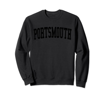 Portsmouth Nh Distressed Black Sweatshirt - Fun Novelty Design Unisex - T-Shirt, Sweatshirt, Hoodie