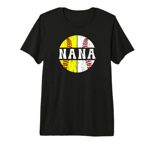 Baseball Softball Nana Softball T-Shirt - Aesthetic Graphic Men Women - T-Shirt, Sweatshirt, Hoodie