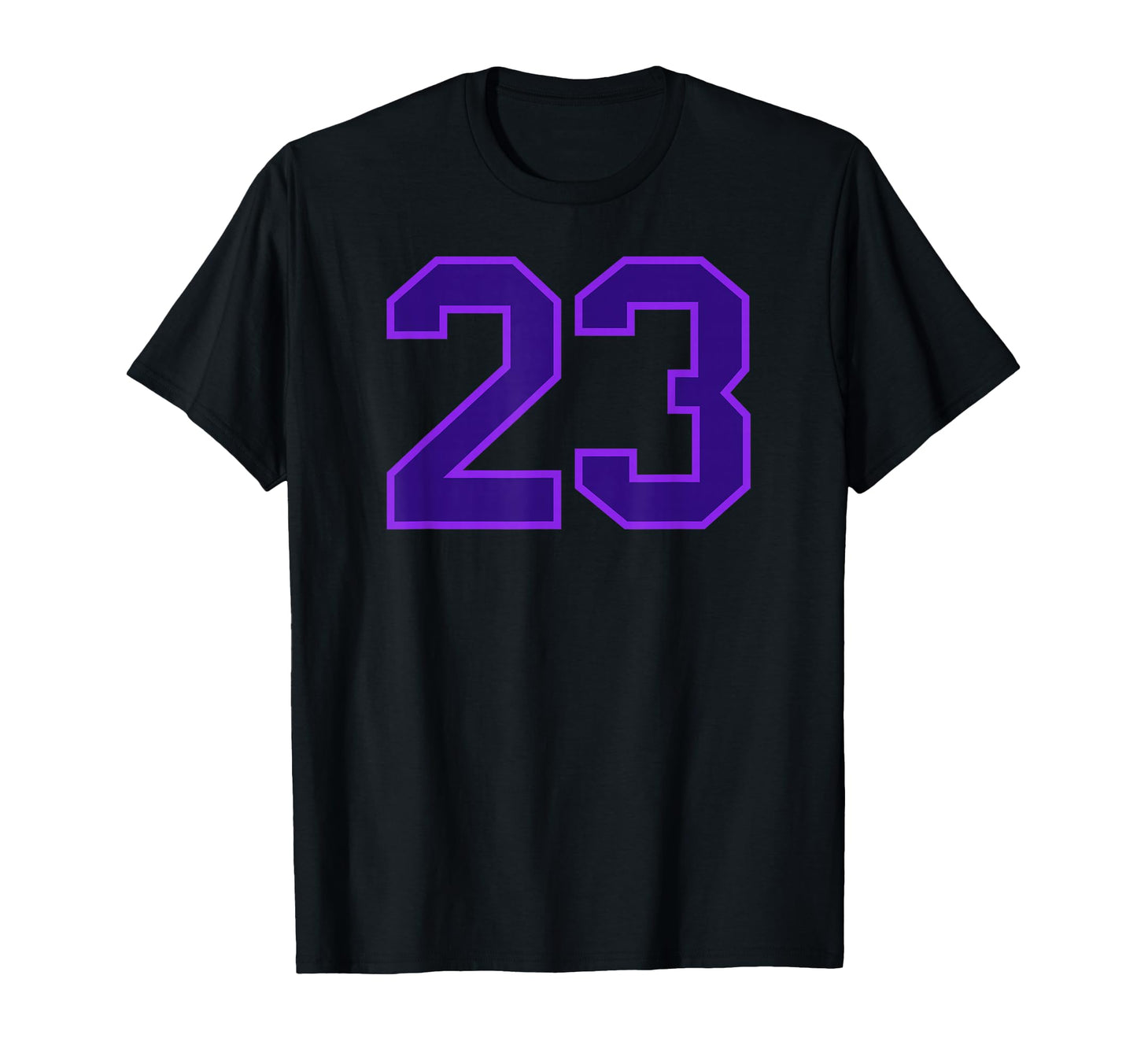 Purple Sports Team Number 23 T-Shirt - Fun Novelty Design for Adults - T-Shirt, Sweatshirt, Hoodie