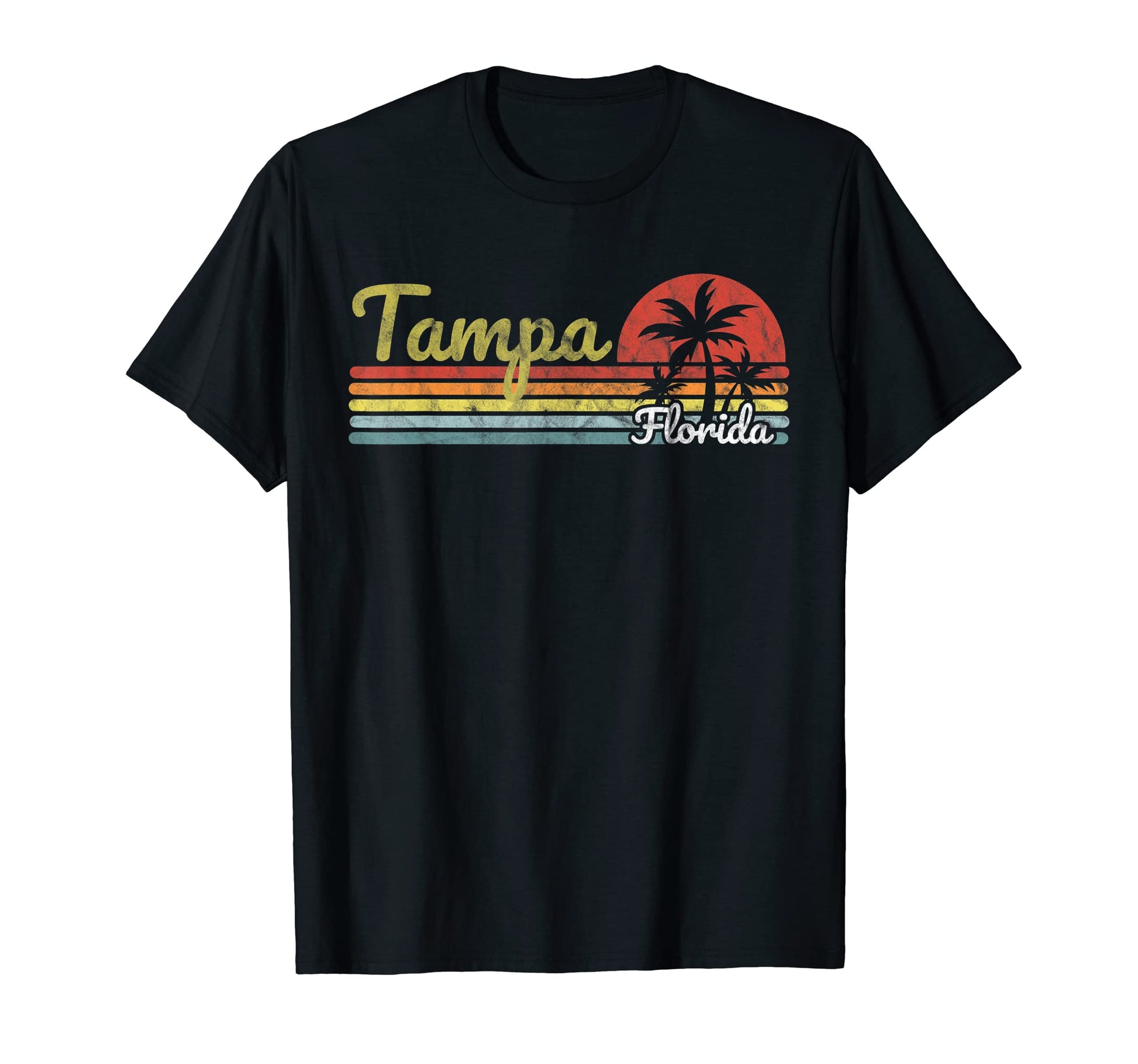 Tampa Fl Florida Stripes Lines T-Shirt - Casual Everyday Wear Unisex - T-Shirt, Sweatshirt, Hoodie