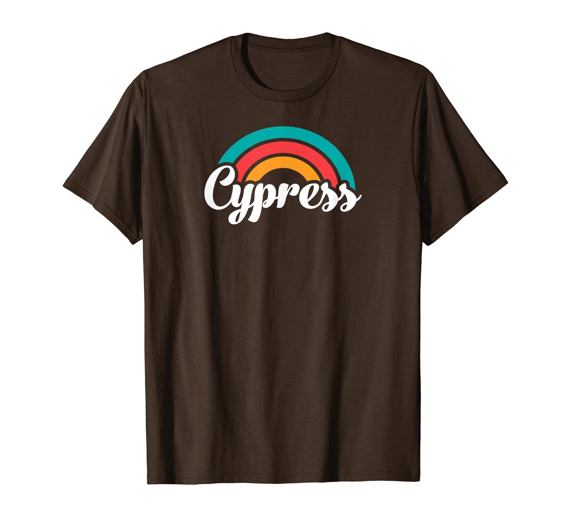 Cypress Ca Script Rainbow T-Shirt - Fun Novelty Design Men Women - T-Shirt, Sweatshirt, Hoodie