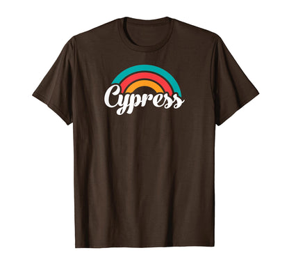 Cypress Ca Script Rainbow T-Shirt - Fun Novelty Design Men Women - T-Shirt, Sweatshirt, Hoodie