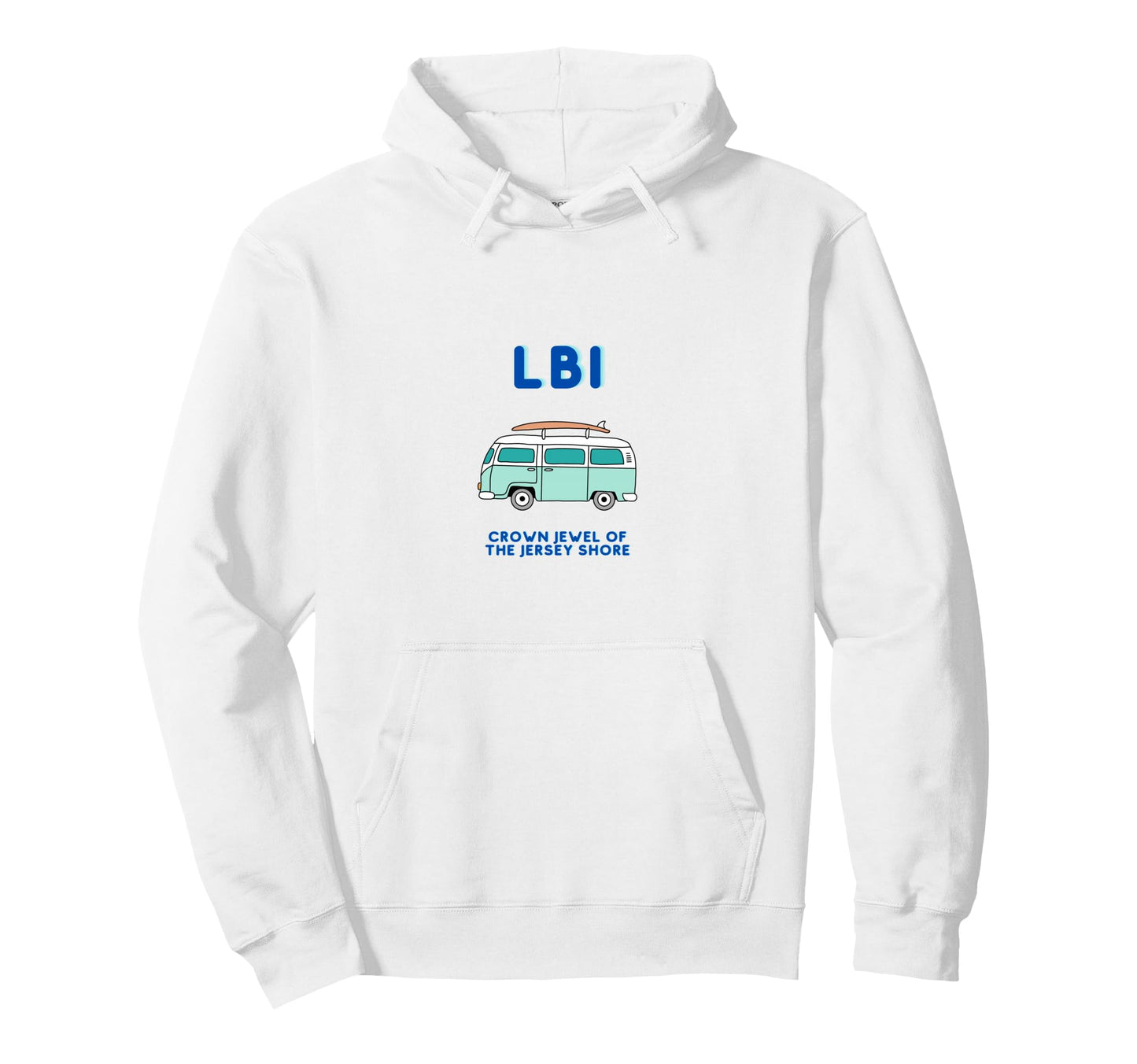 Lbi Crown Jewel Jersey Shore Hoodie - Graphic Print Men Women - T-Shirt, Sweatshirt, Hoodie