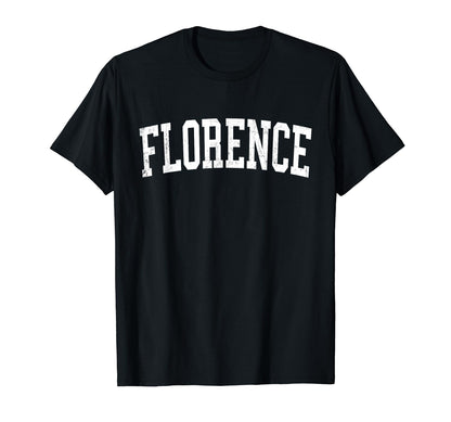 Florence Ky Distressed White Varsity T-Shirt - Minimalist Print for Adults - T-Shirt, Sweatshirt, Hoodie