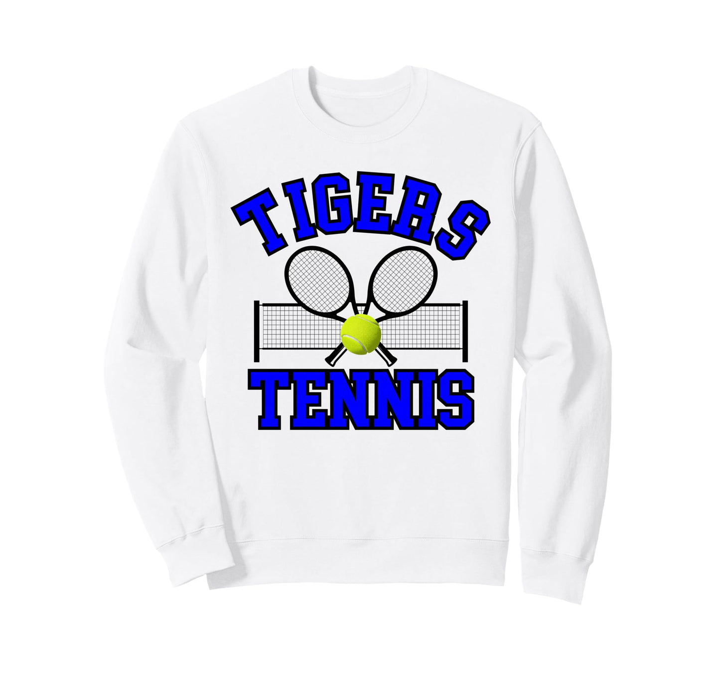 Tigers Tennis Mom Game Day Sports Sweatshirt - Aesthetic Graphic Unisex - T-Shirt, Sweatshirt, Hoodie