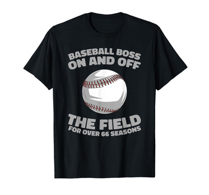 66Th Birthday Team Sport Baseball T-Shirt - Graphic Print Unisex - T-Shirt, Sweatshirt, Hoodie