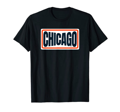 Fun Chicago Orange Blue Navy Striped T-Shirt - Aesthetic Graphic Men Women - T-Shirt, Sweatshirt, Hoodie