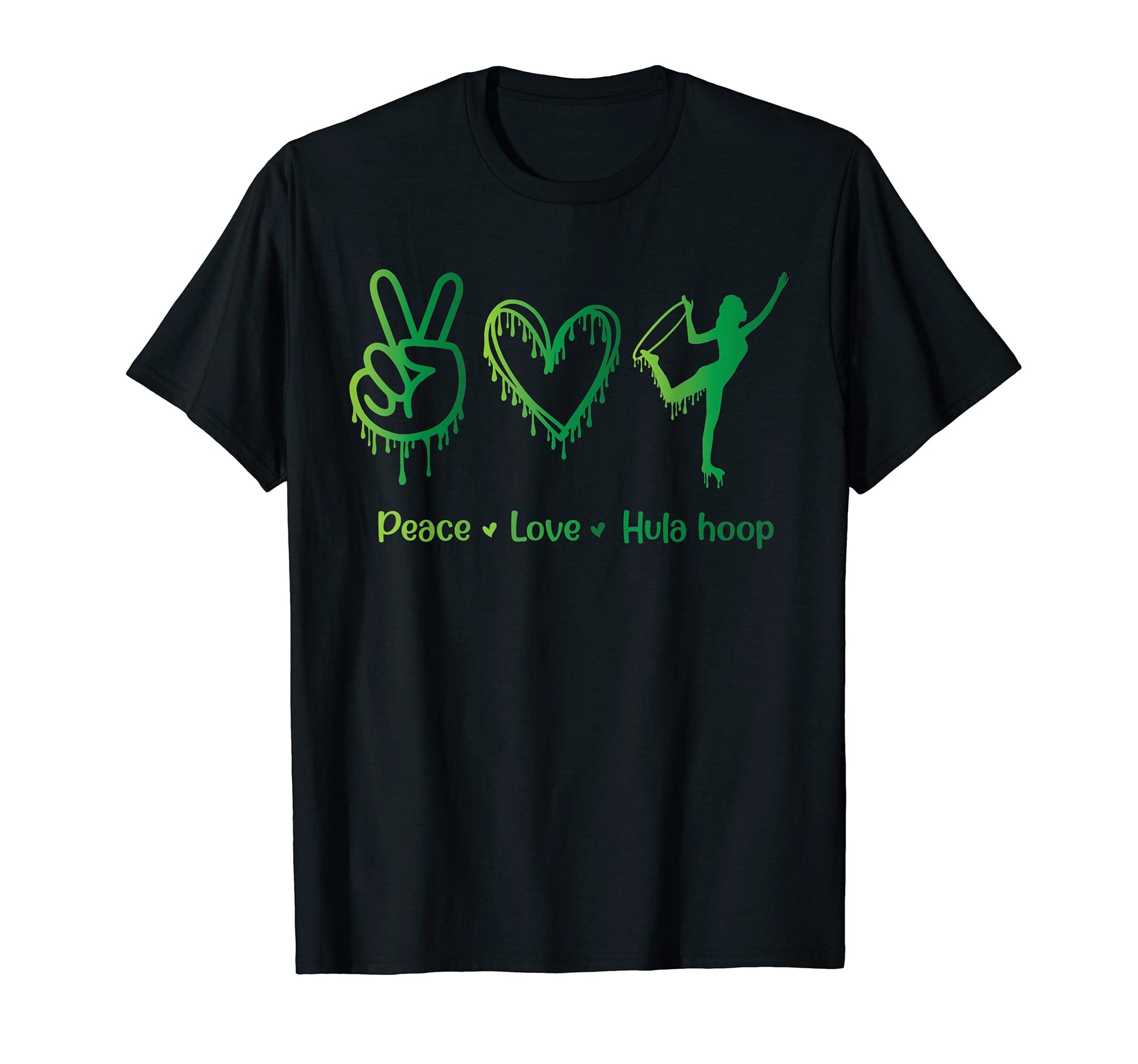 Peace Love Hula Hoop T-Shirt - Aesthetic Graphic for Adults - T-Shirt, Sweatshirt, Hoodie