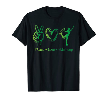 Peace Love Hula Hoop T-Shirt - Aesthetic Graphic for Adults - T-Shirt, Sweatshirt, Hoodie