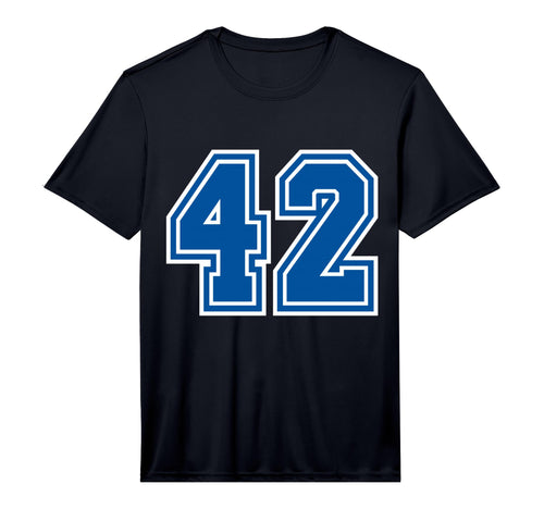 Number 42 Blue Sports Team Varsity T-Shirt - Streetwear Style Men Women - T-Shirt, Sweatshirt, Hoodie
