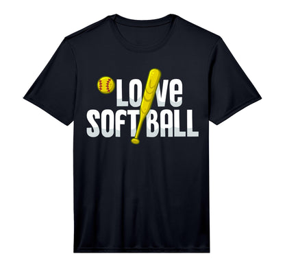 Love Softball Funny Bat And Ball Baseball T-Shirt - Unique Graphic Unisex - T-Shirt, Sweatshirt, Hoodie