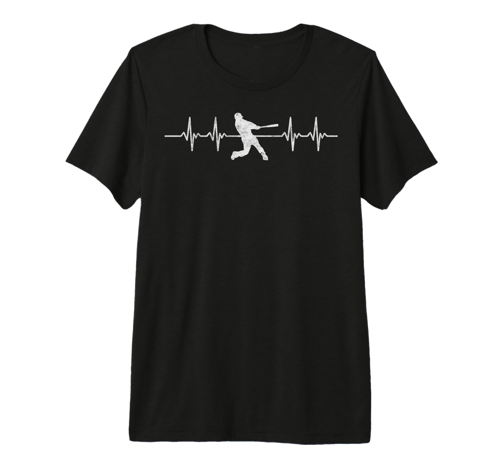 Baseball Player Heartbeat Coach Dad T-Shirt - Custom Art Print for Adults - T-Shirt, Sweatshirt, Hoodie