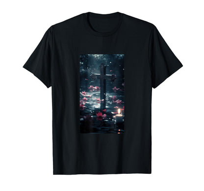 Gothic Cross Grunge Aesthetic Y2K T-Shirt - Custom Art Print Men Women - T-Shirt, Sweatshirt, Hoodie
