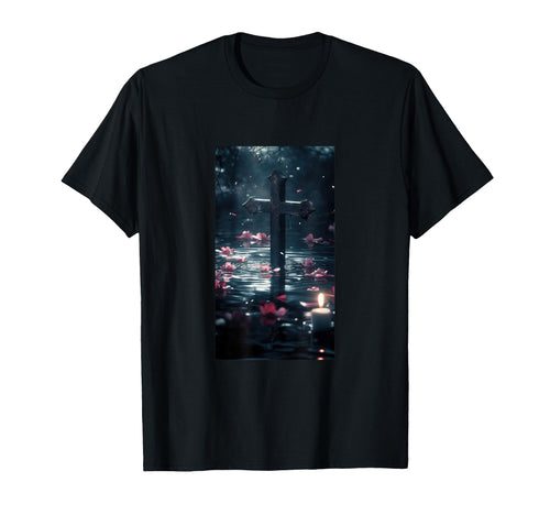 Gothic Cross Grunge Aesthetic Y2K T-Shirt - Custom Art Print Men Women - T-Shirt, Sweatshirt, Hoodie
