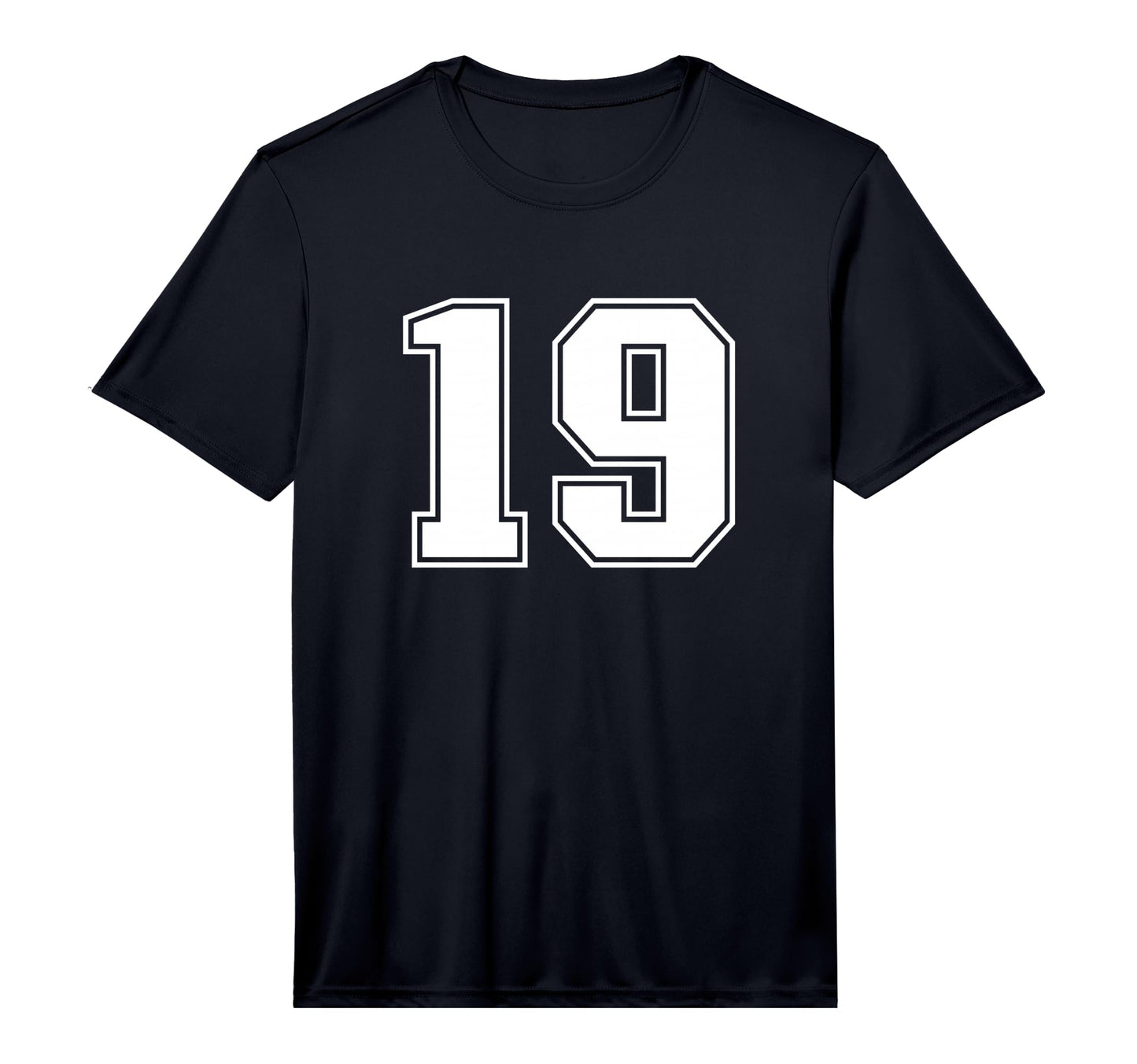 Number 19 White Sports Team Varsity T-Shirt - Aesthetic Graphic for Adults - T-Shirt, Sweatshirt, Hoodie