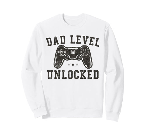 Dad Level Unlocked New Dad To Be Sweatshirt - Minimalist Print Men Women - T-Shirt, Sweatshirt, Hoodie