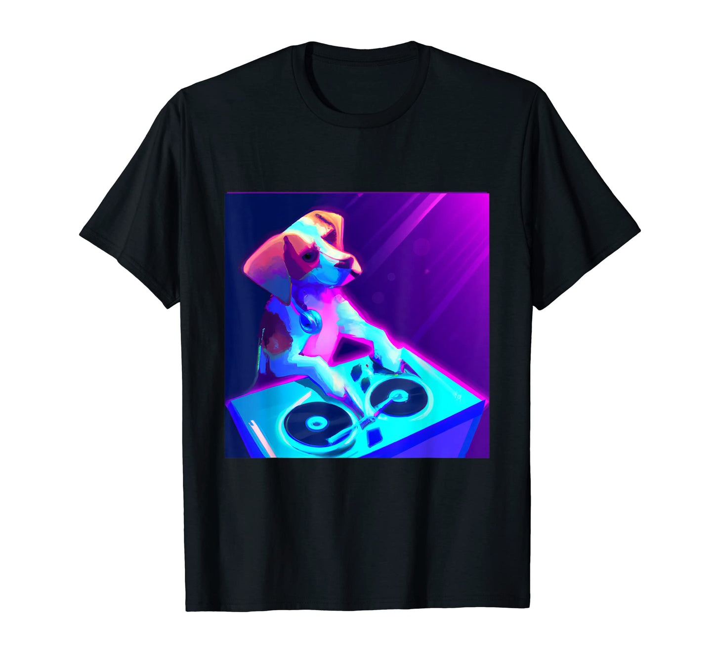 Beagle Dj Vaporwave Aesthetic Dog T-Shirt - Trendy Graphic Unisex - T-Shirt, Sweatshirt, Hoodie