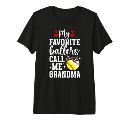 Favorite Ballers Call Me Grandma T-Shirt - Aesthetic Graphic Unisex - T-Shirt, Sweatshirt, Hoodie