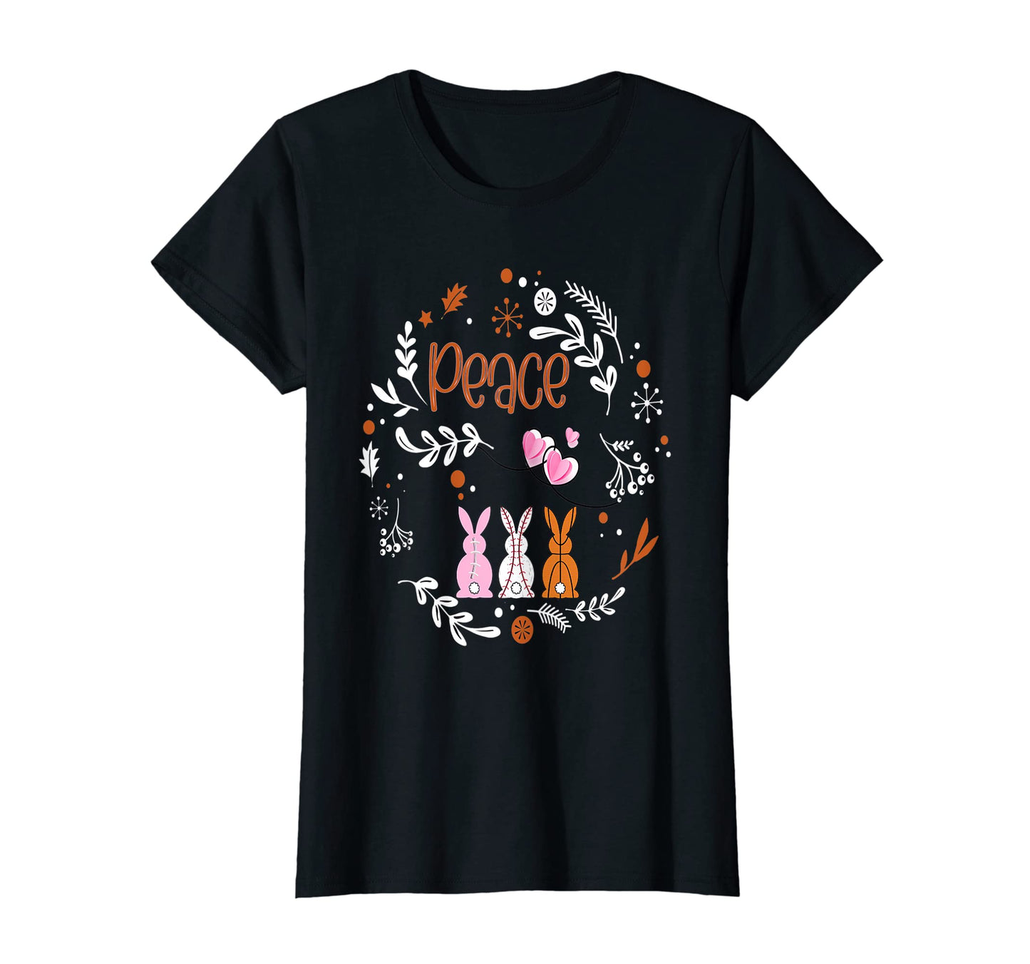 Womens Womens Bunny Easter Peeps Peace T-Shirt - Unique Graphic Unisex - T-Shirt, Sweatshirt, Hoodie