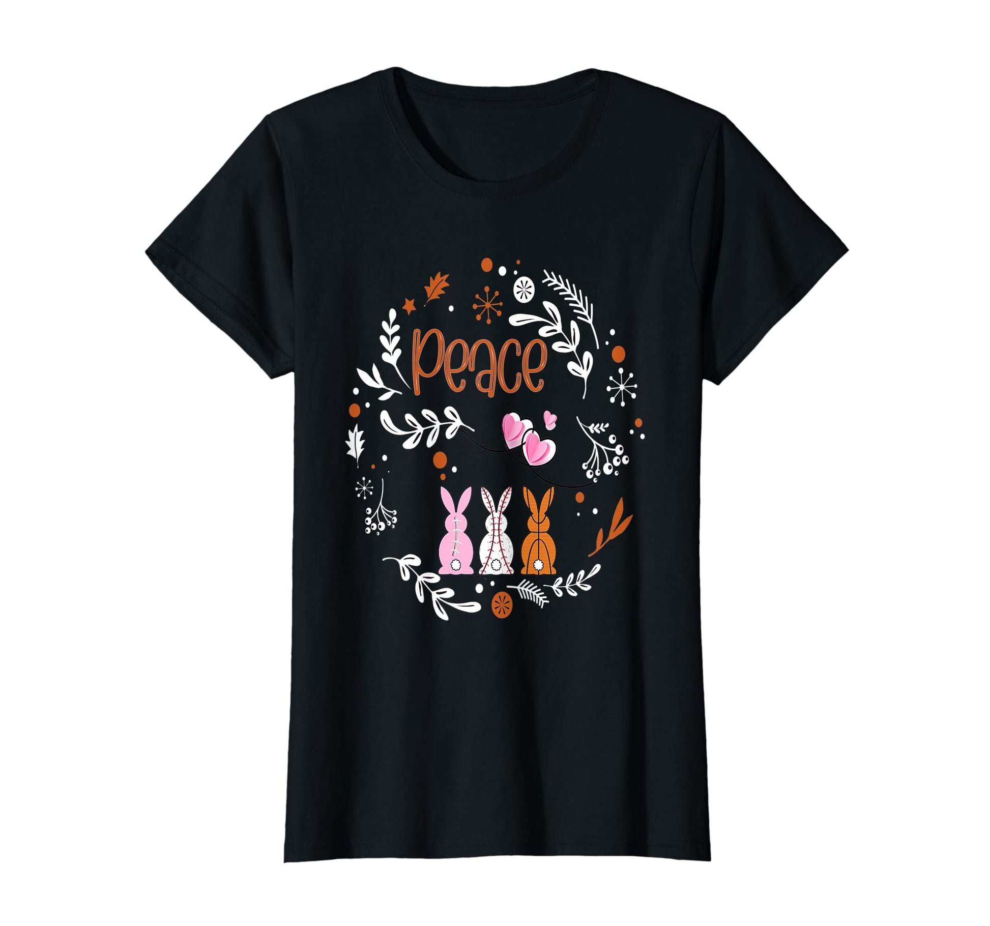 Womens Womens Bunny Easter Peeps Peace T-Shirt - Unique Graphic Unisex - T-Shirt, Sweatshirt, Hoodie