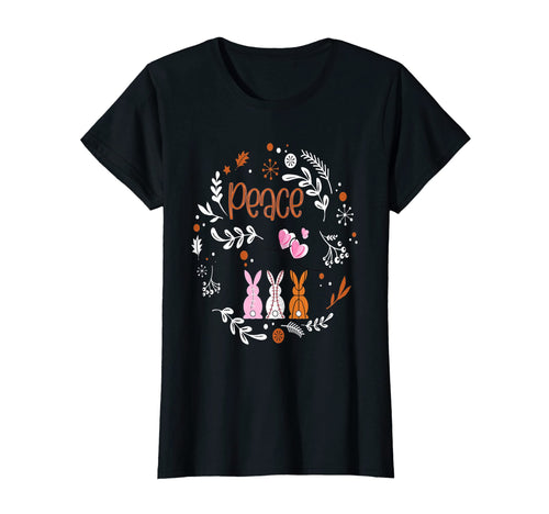 Womens Womens Bunny Easter Peeps Peace T-Shirt - Unique Graphic Unisex - T-Shirt, Sweatshirt, Hoodie