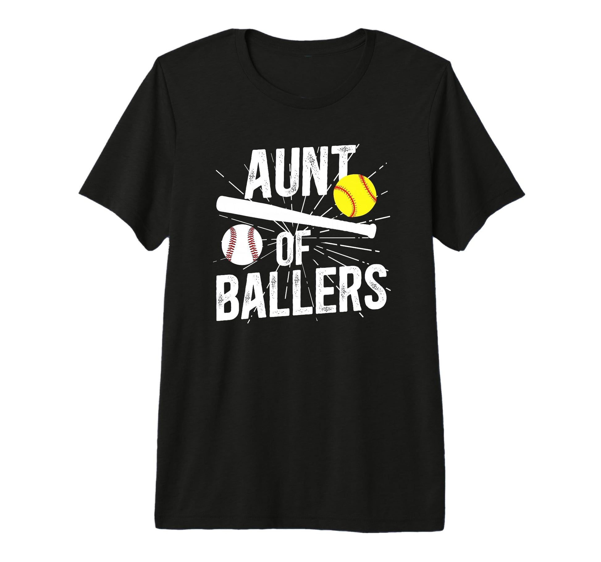 Aunt Ballers Proud Baseball Softball Aunt T-Shirt - Novelty Apparel Unisex - T-Shirt, Sweatshirt, Hoodie